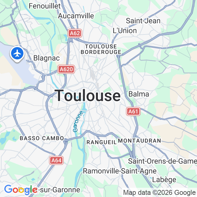 🌎 Map Maker: Toulouse, Haute-Garonne, France (Standard)